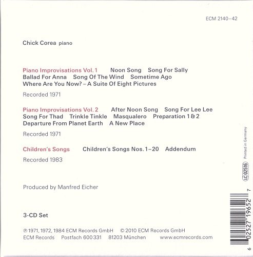 Chick Corea - Solo Piano: Improvisations & Children's Songs (2010) CD rip