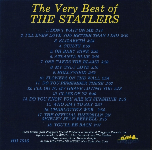 The Statler Brothers - The Very Best Of (1984)