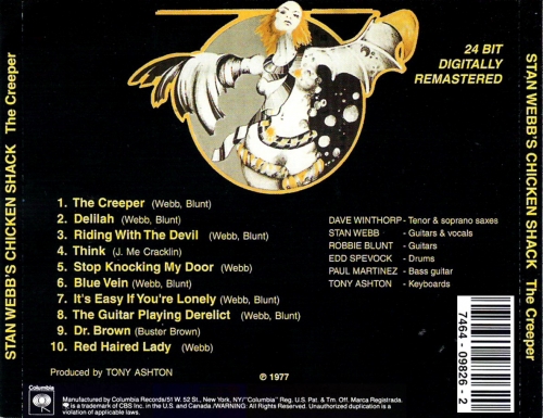 Stan Webb's Chicken Shack ‎– The Creeper (Reissue) (1978/2015)
