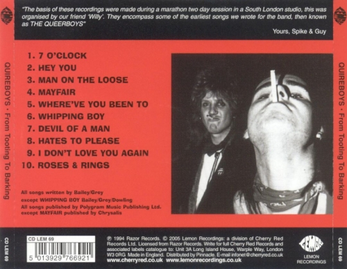 The Quireboys ‎– From Tooting To Barking (Reissue) (1994/2005)