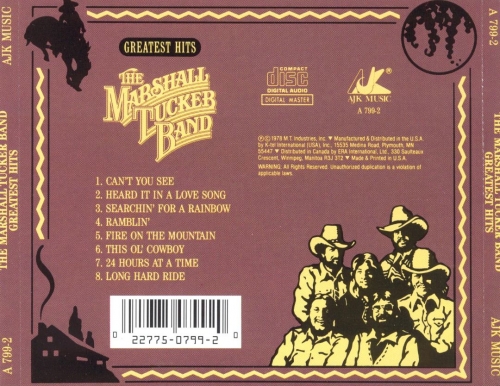 The Marshall Tucker Band ‎– Greatest Hits (Reissue ) (1989)