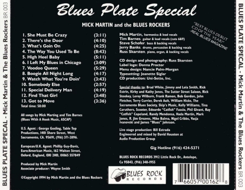 Mick Martin & The Blues Rockers - Blues Plate Special (1994)