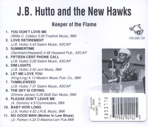 J. B. Hutto And The New Hawks - Keeper Of The Flame (1980)