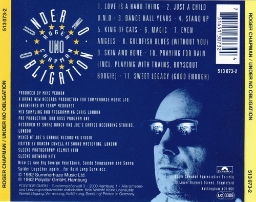 Roger Chapman - Under No Obligation (1992)