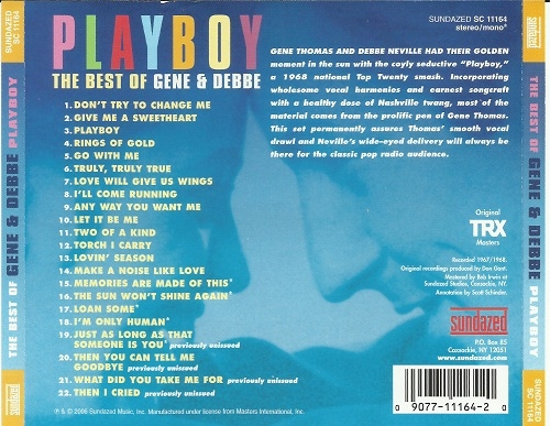 Gene & Debbe ‎– Playboy (The Best Of Gene & Debbe) (1967-68/2006)