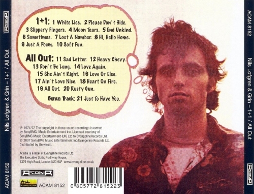 Nils Lofgren & Grin - 1+1 / All Out (Reissue, Remastered) (2007)