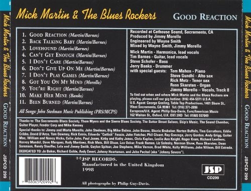 Mick Martin & The Blues Rockers - Good Reaction (1998)