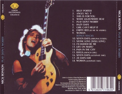 Mick Ronson - Play Don't Worry (Remastered, Expanded Edition) (1975/2009)