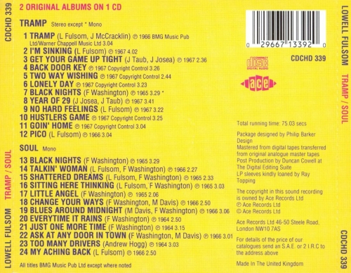 Lowell Fulsom - Tramp / Soul (Reissue, Remastered) (1965-67/1991)