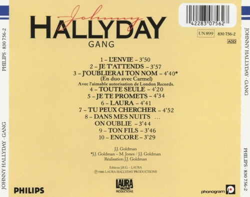 Johnny Hallyday - Gang (1986)