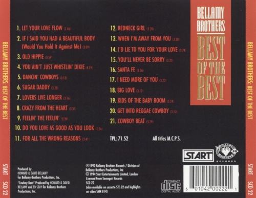 Bellamy Brothers ‎– Best Of The Best (1995)