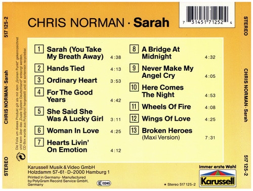 Chris Norman - Sarah (1987)