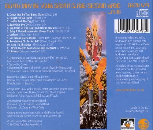 Second Hand ‎– Death May Be Your Santa Claus (Reissues, Remastered) (1971/2010)