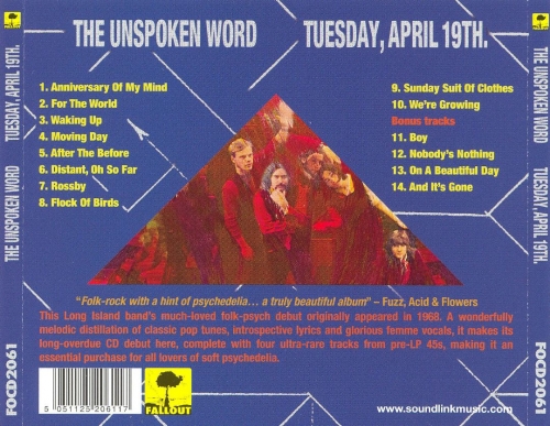 The Unspoken Word - Tuesday April 19th 1968-1968 (Reissue) (2007)