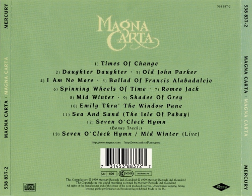 Magna Carta – Magna Carta (Reissue, Remastered) (1969/1999) Lossless