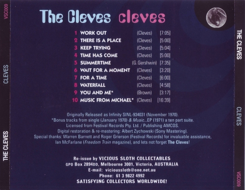 The Cleves - Cleves (Reissue, Remastered) (1970/1998)