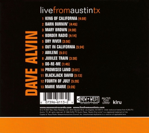 Dave Alvin - Live From Austin TX  (2007)