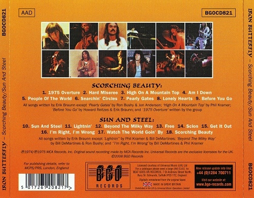 Iron Butterfly - Scorching Beauty / Sun and Steel (Remastered) (1974-75/2008)