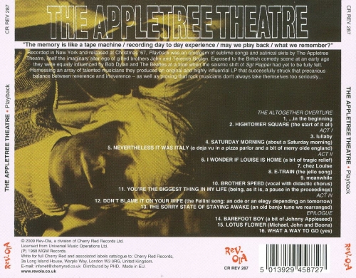 The Appletree Theatre - Playback (Reissue) (1968/2009)