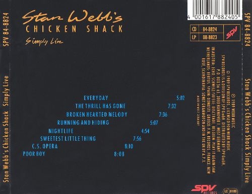 Stan Webb's Chicken Shack - Simply Live (1989)