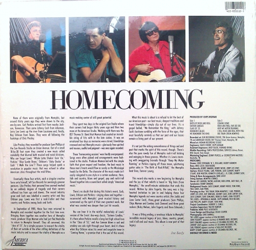 Carl Perkins, Jerry Lee Lewis, Roy Orbison, Johnny Cash - Class Of '55 Memphis Rock&Roll Homecoming (1986) Vinyl