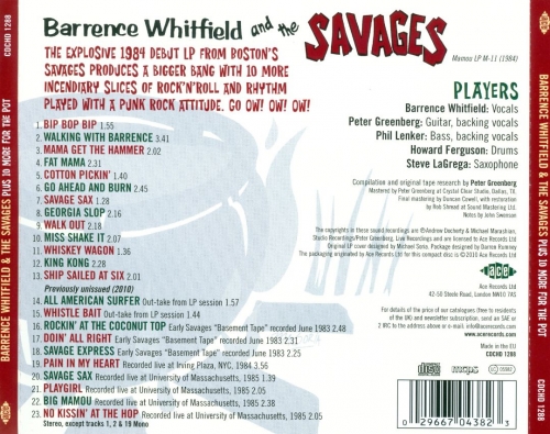 Barrence Whitfield And The Savages ‎– Barrence Whitfield And The Savages (Remastered) (1984/2010)