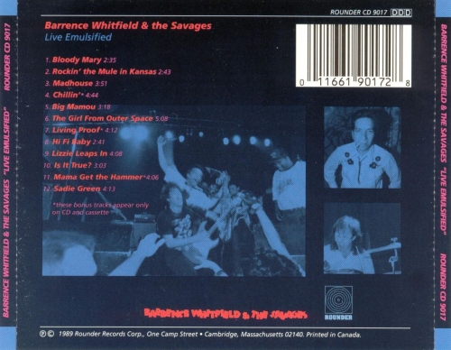 Barrence Whitfield and The Savages - Live Emulsified (1989)