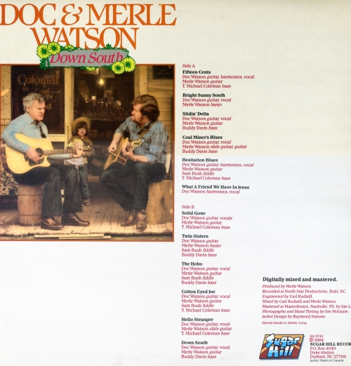 Doc & Merle Watson ‎– Down South (1984) LP