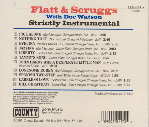 Lester Flatt & Earl Scruggs With Doc Watson - Strictly Instrumental (Reissue) (1967/2013) Hi-Res