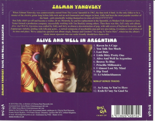 Zalman Yanovsky - Alive And Well In Argentina (Reissue, Remastered, Expanded Edition) (1968/2010)