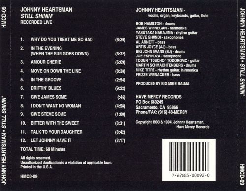 Johnny Heartsman - Still Shinin' (1993)