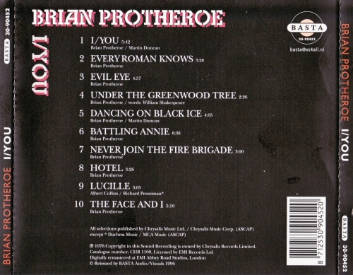 Brian Protheroe - I/You (Remastered) (1976/1996)