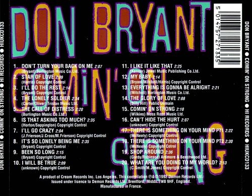 Don Bryant - Comin' On Strong (1992)