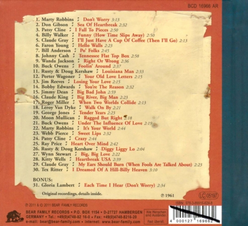 VA - Dim Lights Thick Smoke & Hillbilly Music: Country & Western Hit Parade 1961 (2011) Lossless