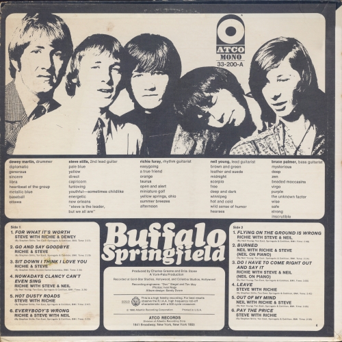 Buffalo Springfield  - Buffalo Springfield (1966) LP
