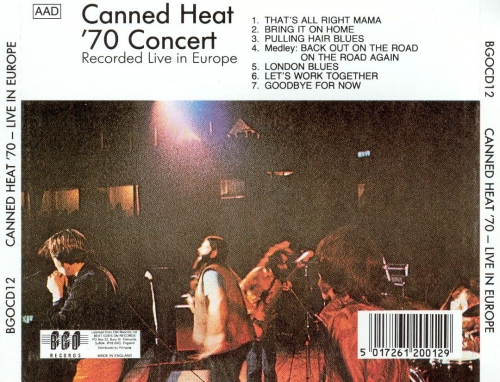 Canned Heat - '70 Concert - Live In Europe (Reissue) (1970)