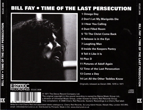 Bill Fay - Time Of The Last Persecution (Reissue, Remastered) (1971/2008)
