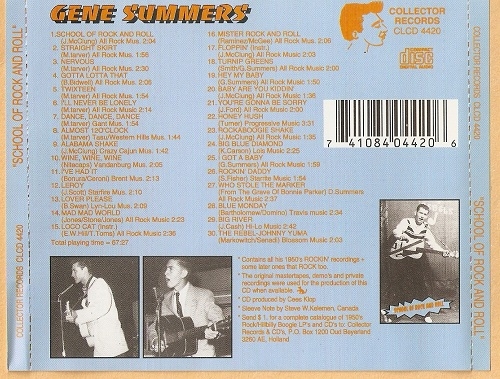 Gene Summers - School Of Rock And Roll (Reissue) (2004)