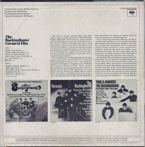 The Buckinghams - Greatest Hits (1969) LP