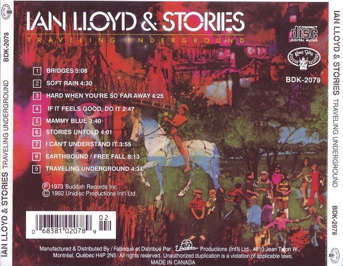 Ian Lloyd & Stories - Traveling Underground (Reissue) (1973/1992)