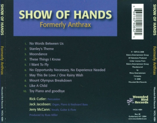 Show of Hands - Formerly Anthrax (Reissue) (1970/2008)