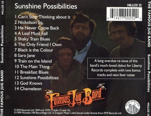 The Famous Jug Band - Sunshine Possibilities (Reissue) (1969/1999)