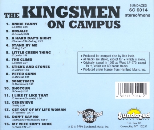 The Kingsmen - On Campus (Reissue) (1965/1994)