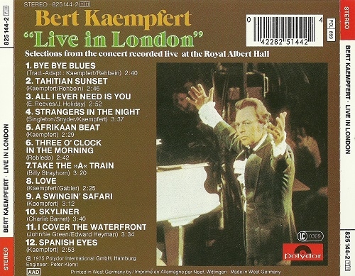 Bert Kaempfert - Live In London (Reissue) (1975/1987)