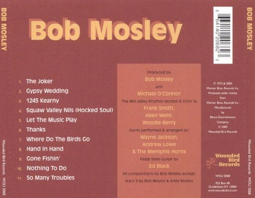 Bob Mosley - Bob Mosley (Reissue) (1972/2005)