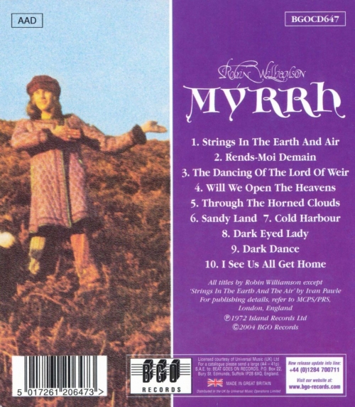 Robin Williamson - Myrrh (Reissue) (1972/2004)