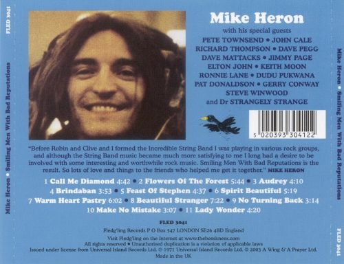 Mike Heron - Smiling Men With Bad Reputations (Remastered) (1971/2003)