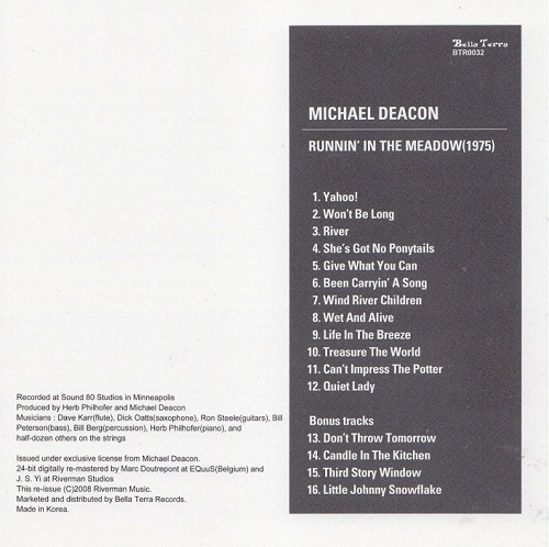 Michael Deacon - Runnin' In The Meadow (Korean Remastered) (1975/2008)