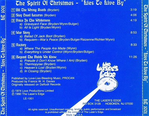 The Spirit Of Christmas - Lies To Live By (Reissue) (1974/1990)