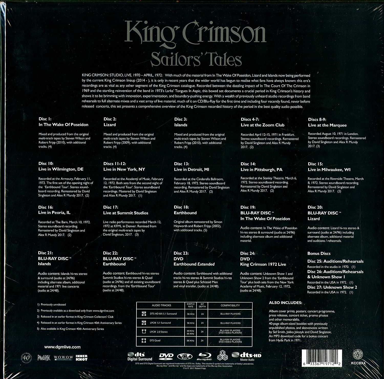 King Crimson - Sailors' Tales (2017) [12CD Box Set]